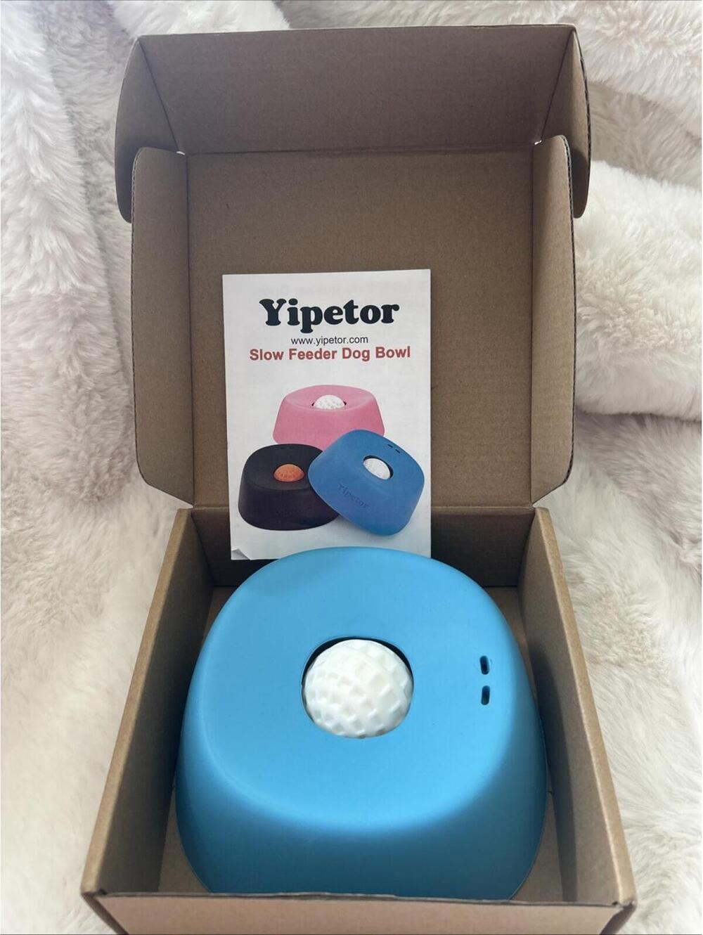 Yipetor Slow Feeder Dog Bowl with Rolling Ball - No Spill Treat Dish NEW IN BOX! - Picture 1 of 7
